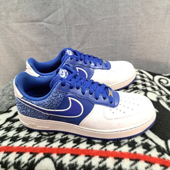 %Size 13 Men Nike Air Force 1 Hyper Blue Elephant Sneakers 488298-416 / A 27 main image 8